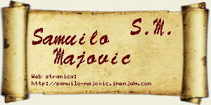 Samuilo Majović vizit kartica